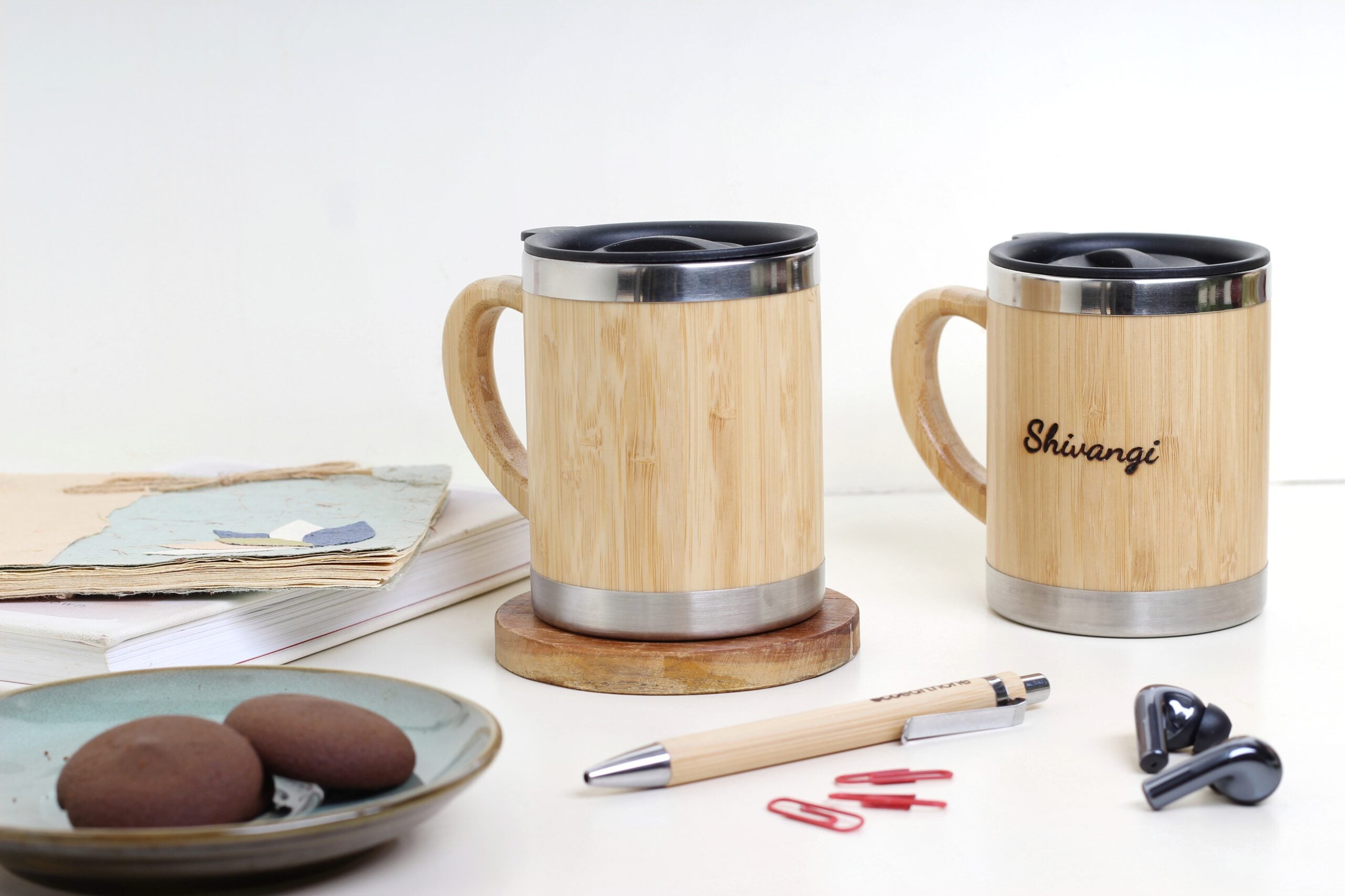 Bamboo Coffee mug (300ml)- (Pack Of 1)