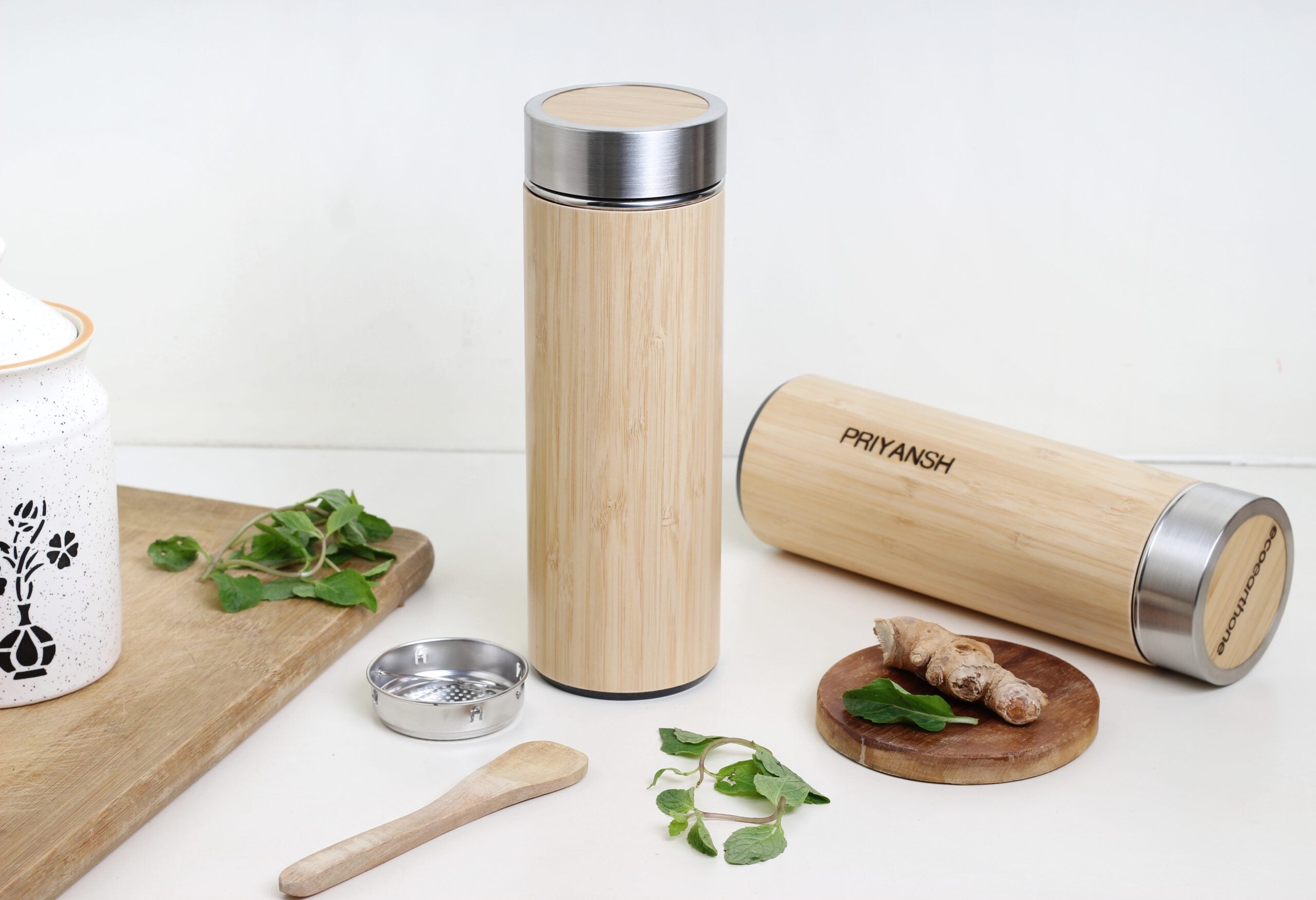 Bamboo Water Bottle – Hot and Cold