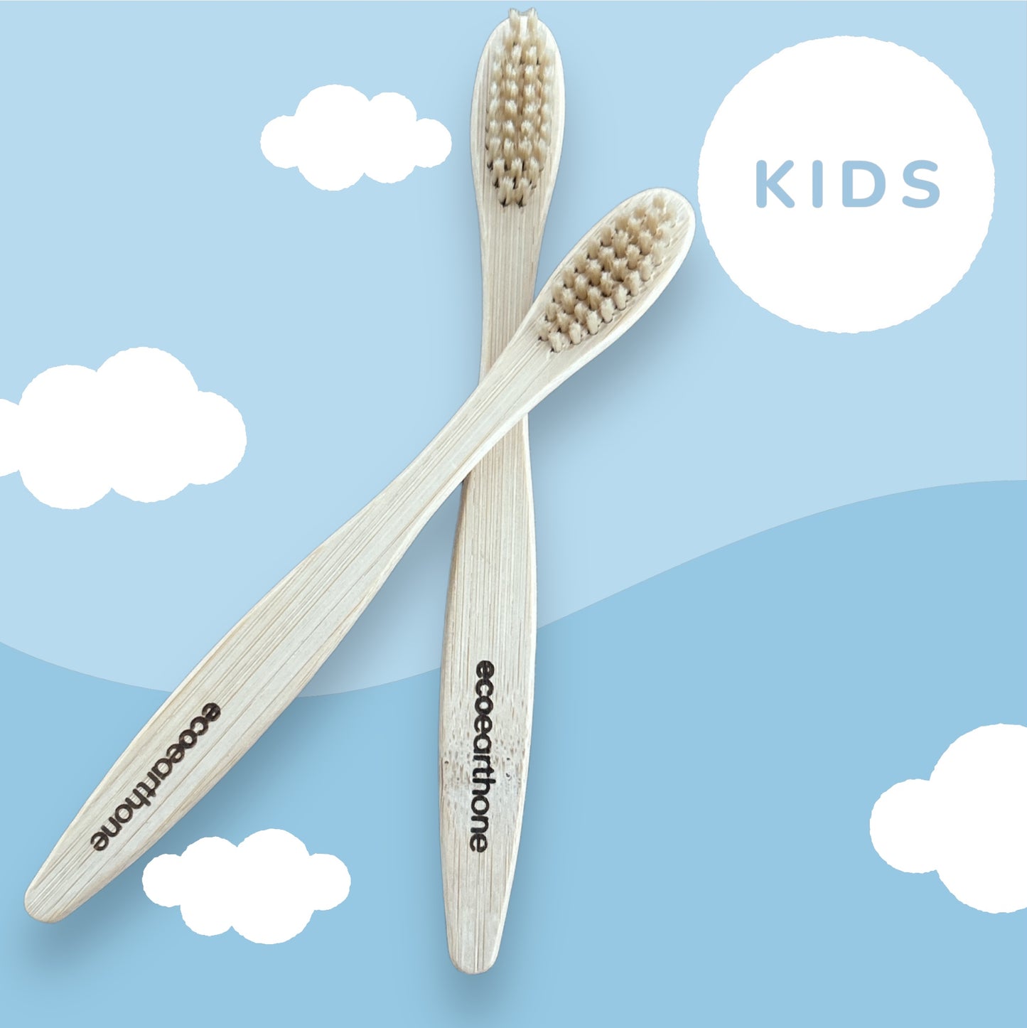 Kids Bamboo Toothbrush (pack of 2)