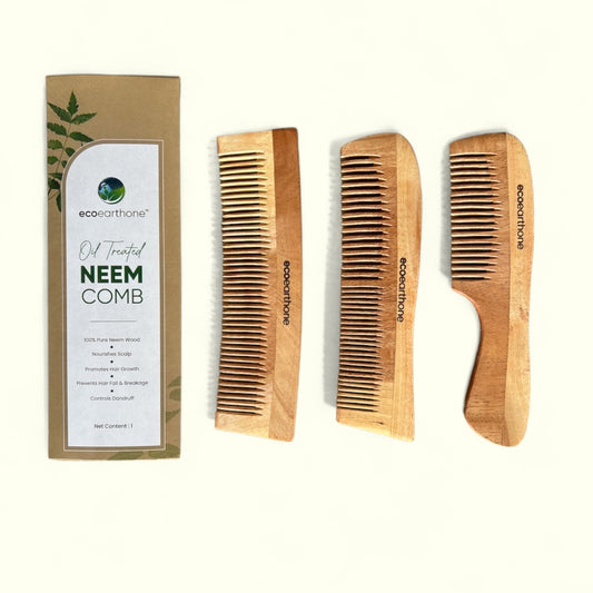 Neem Wood Comb (pack of 3) EcoEarthOne